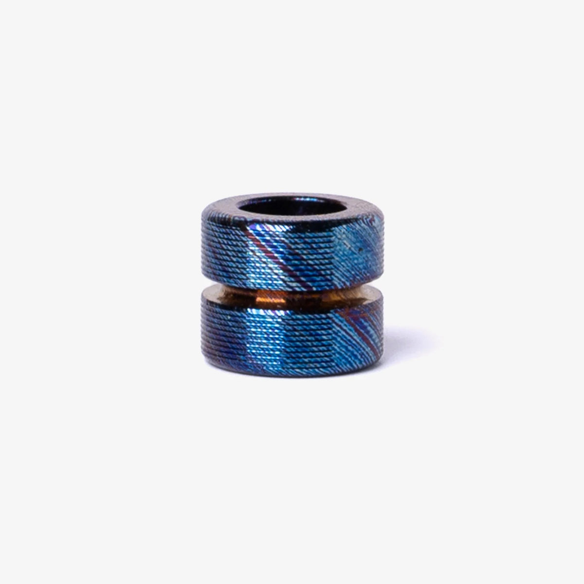 Tactile Turn Lanyard Bead, Titanium Damascus, Made in USA (TT-BEAD-TIDAM)