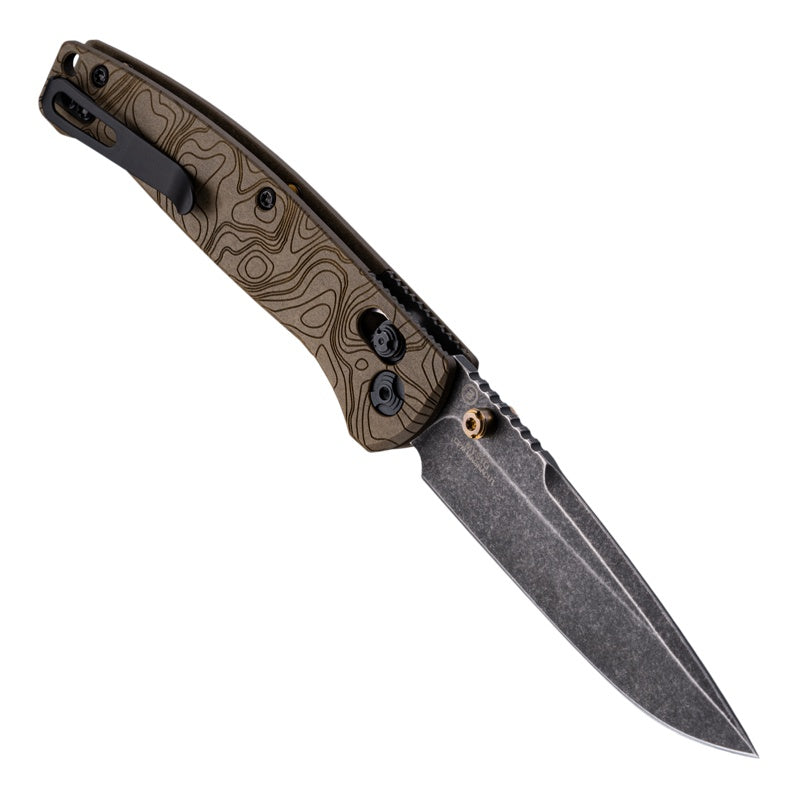 Hogue Mysto (Earth) 3.4″ Drop Point Knife, Browns Point Richlite Handle, MagnaCut Blade, Made in USA (24453)
