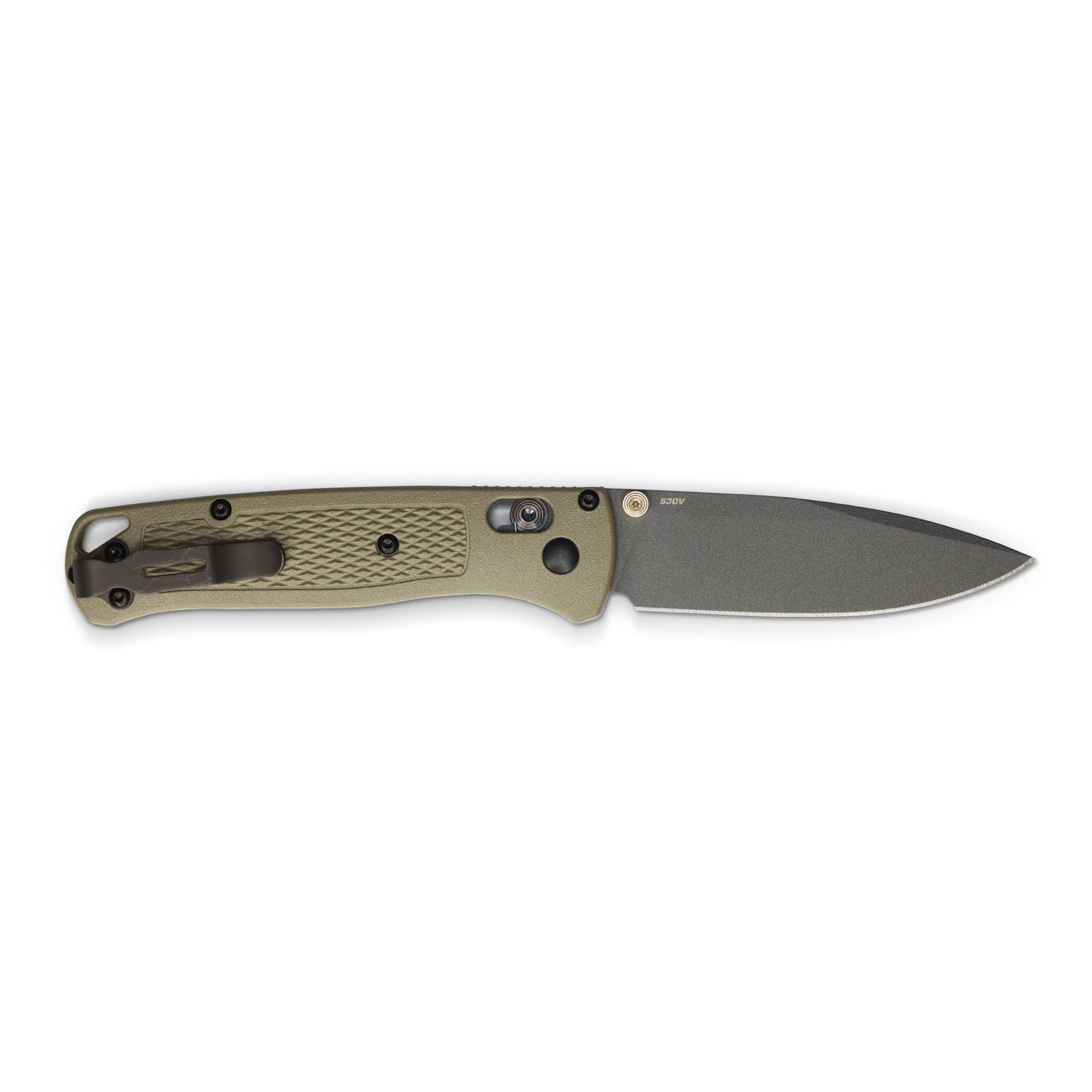 Benchmade Bugout 3.24" AXIS Lock – Ranger Green Grivory, CPM-S30V Smoked Gray – Made in USA (535GRY-1)