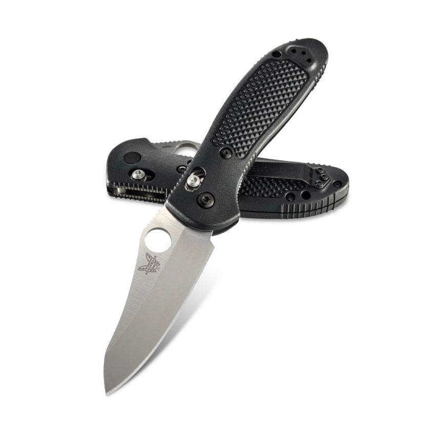 Benchmade Mini Griptilian Knife – 2.91” CPM-S30V Sheepsfoot Blade, Black Grivory Handle, AXIS Lock – Made in USA (555-S30V)