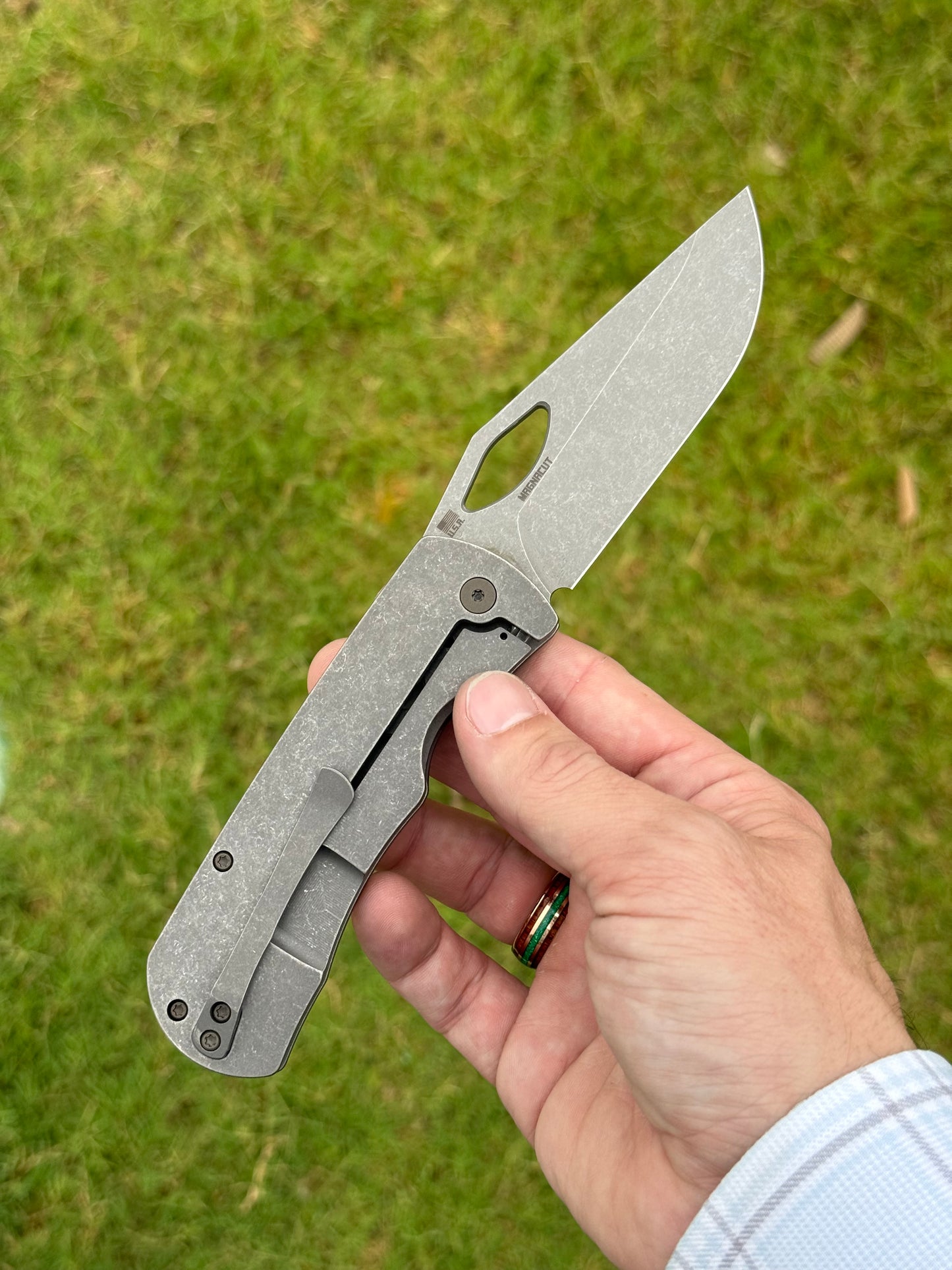 Dixon Folding Knife – Titanium Frame Lock, 3.75″ MagnaCut Blade, Made in USA