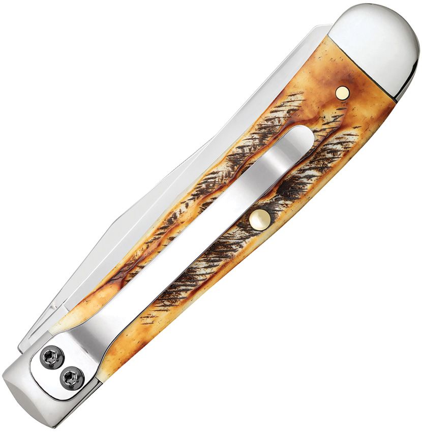 Trapper Pocket Knife – 6.5 Bonestag Handle, Clip and Spey Blades (CA65345)