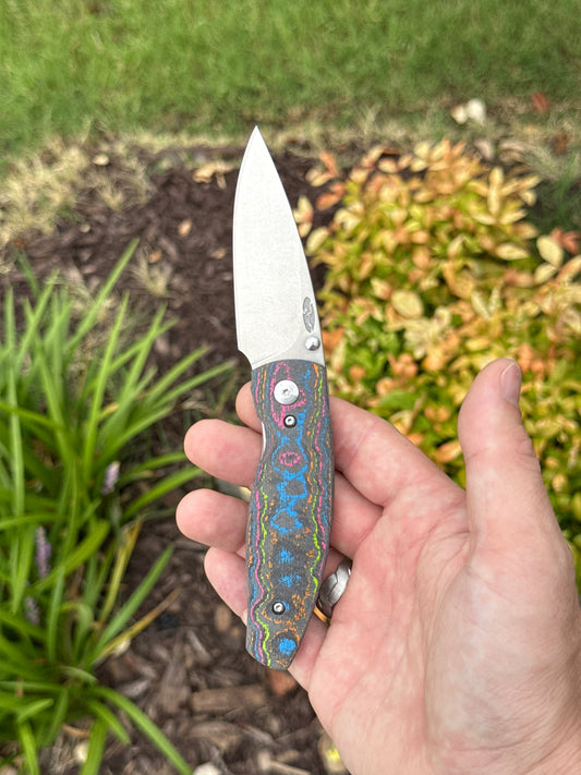 TRM NEUTRON 2 Framelock 80'S Camo Carbon 3D Contoured Smooth