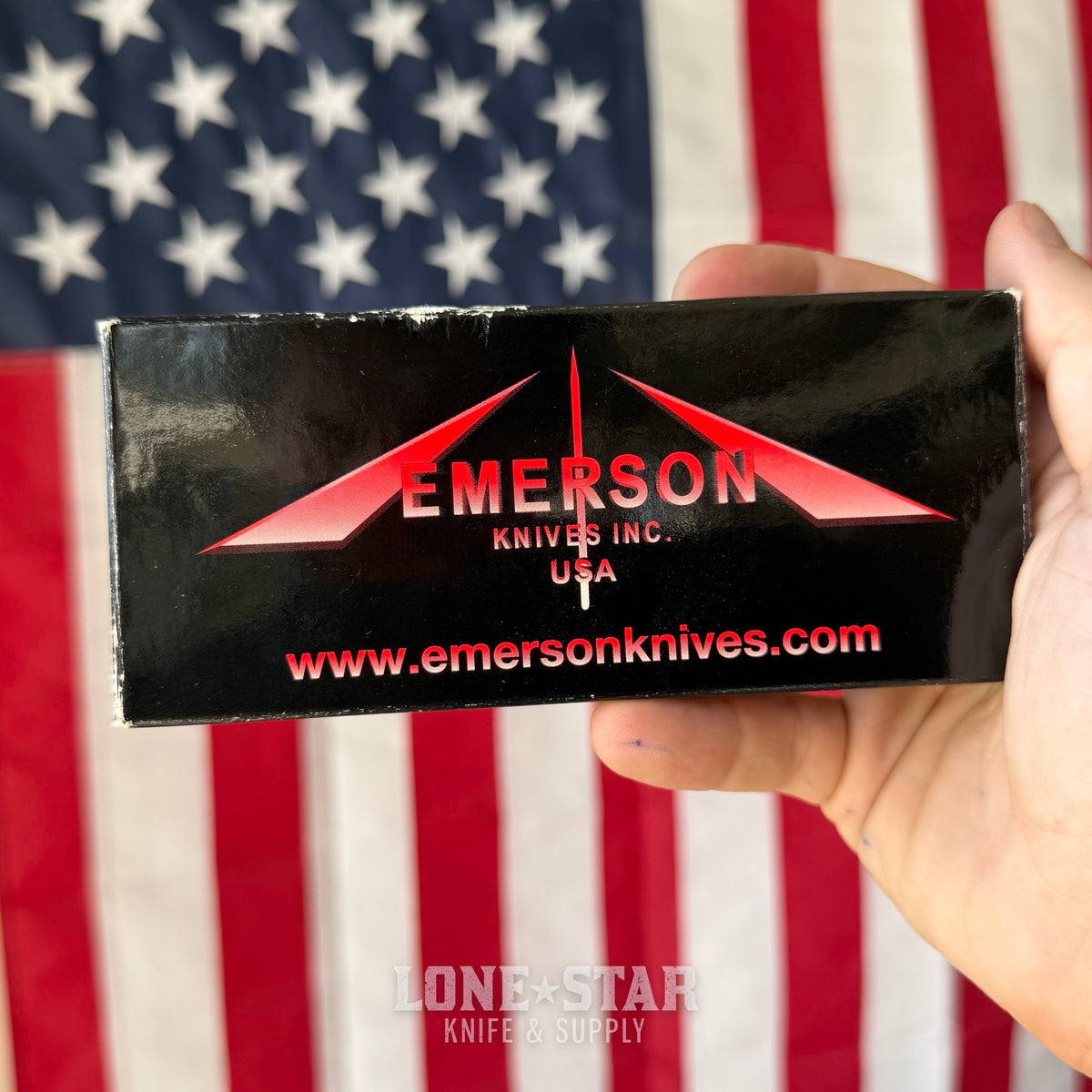 The Back Door: Emerson CQC-8 Folding Knife - Black G-10, 3.9" 154CM Partially Serrated, Wave Opener - Made in USA (CQC-8BTS) (Trade In)