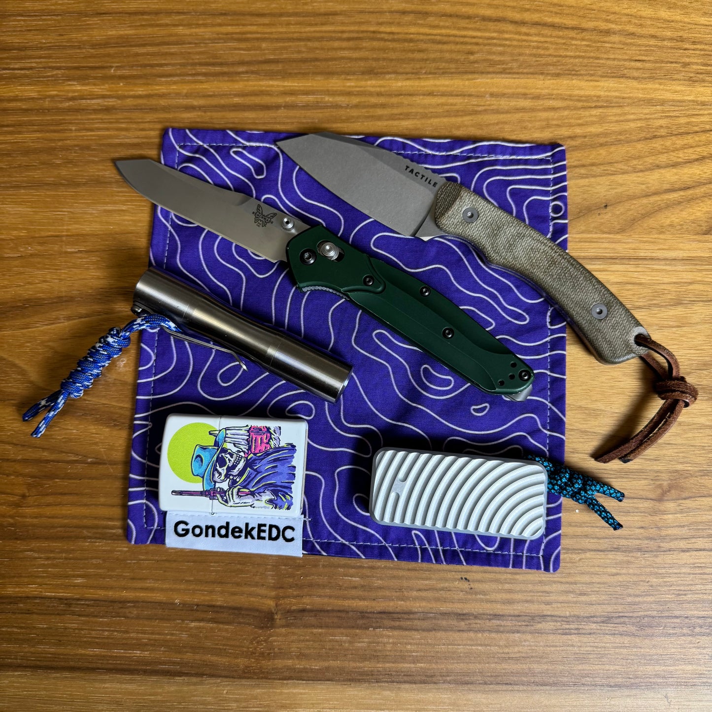 Purple Topo Hamilton Hank - 7x7 Cotton & Microfiber Handkerchief - Made in USA