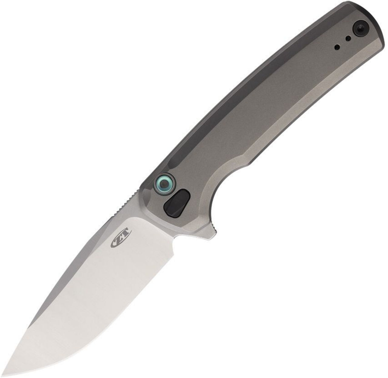 0044 Button Lock Knife Titanium (3.25" Satin) ZT