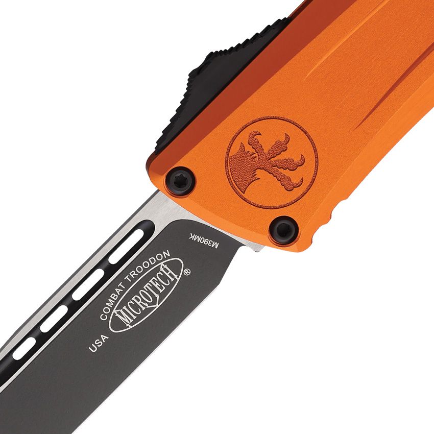 Combat Troodon Gen III S/E OTF Knife Orange Aluminum (4" Black)