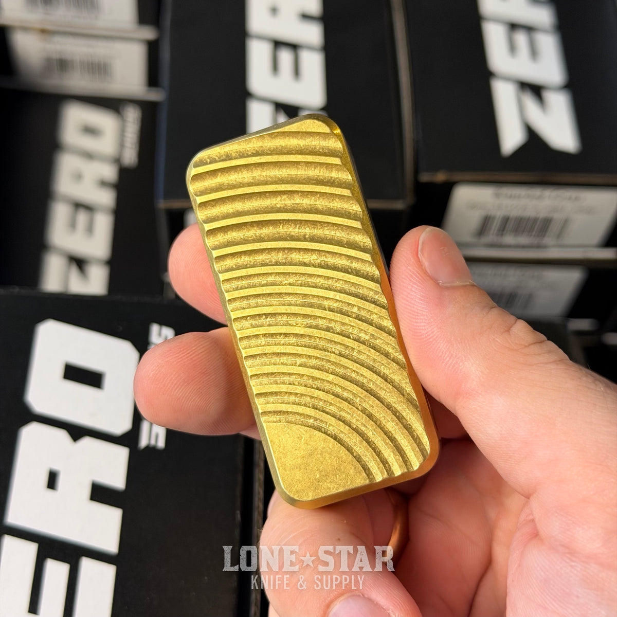 Rivery MFG Zero V2 Utility Knife, Original Pattern, Solid Brass - Made in USA (RIV-ZERO-V2-ORIG-BRASS)