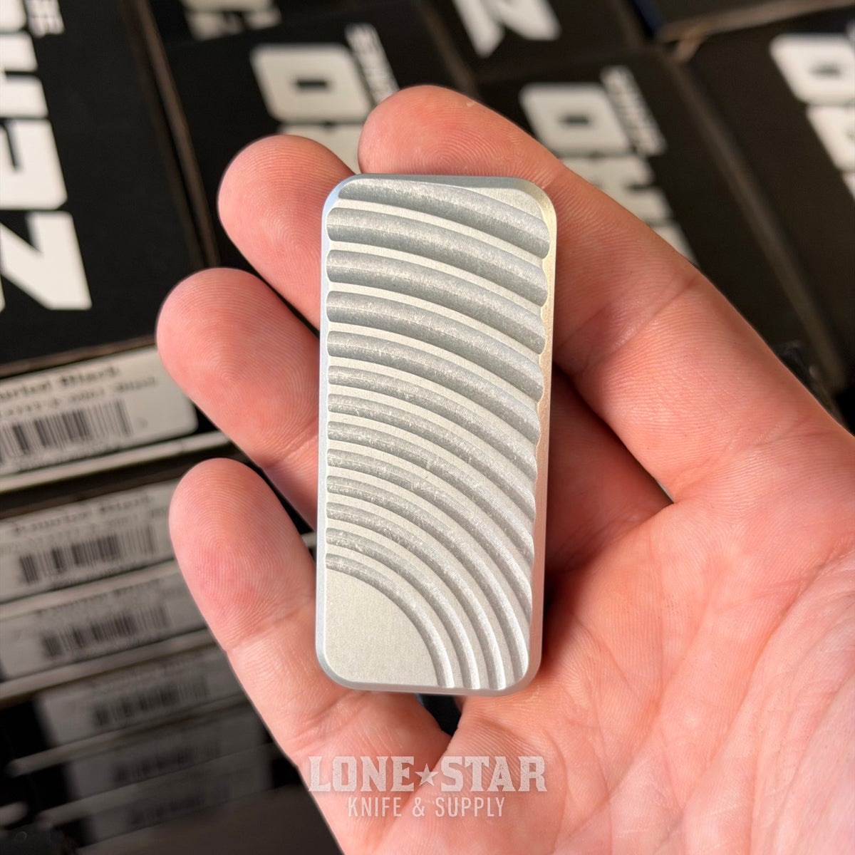 Rivery MFG Zero V2 Utility Knife, Original Pattern, Gray, 6061 Aluminum - Made in USA (RIV-ZERO-V2-ORIG-GRAY)