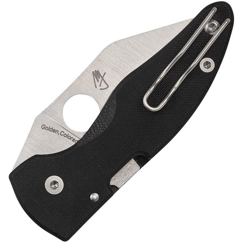 Spyderco MicroJimbo Knife – Black G‑10 Handle, CPM S30V Wharncliffe Blade, Compression Lock – Made in USA (SC264GP)