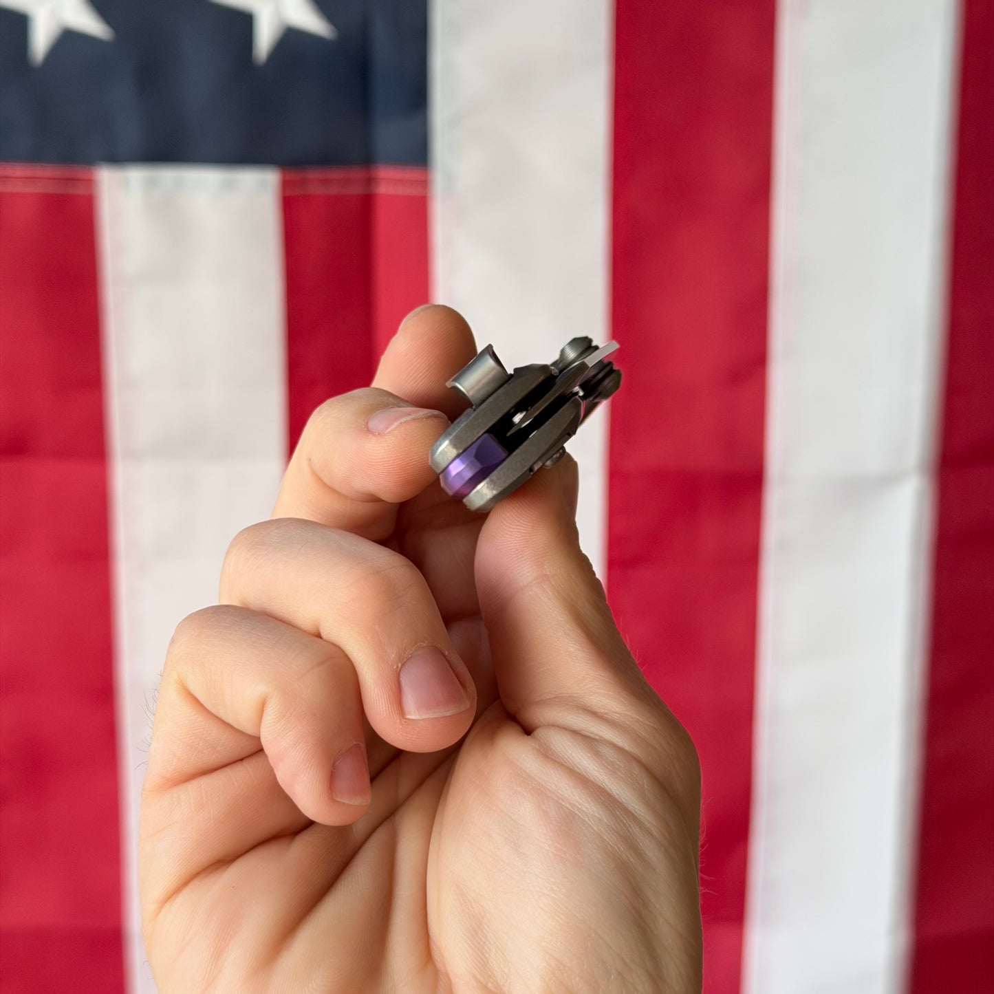 Microtech MSI Mini RAM-LOK Marfione Select, Stonewash Blade, Smooth Titanium Slab Side with Purple Accents, 3.25″, Made in USA (210M-10MS4)