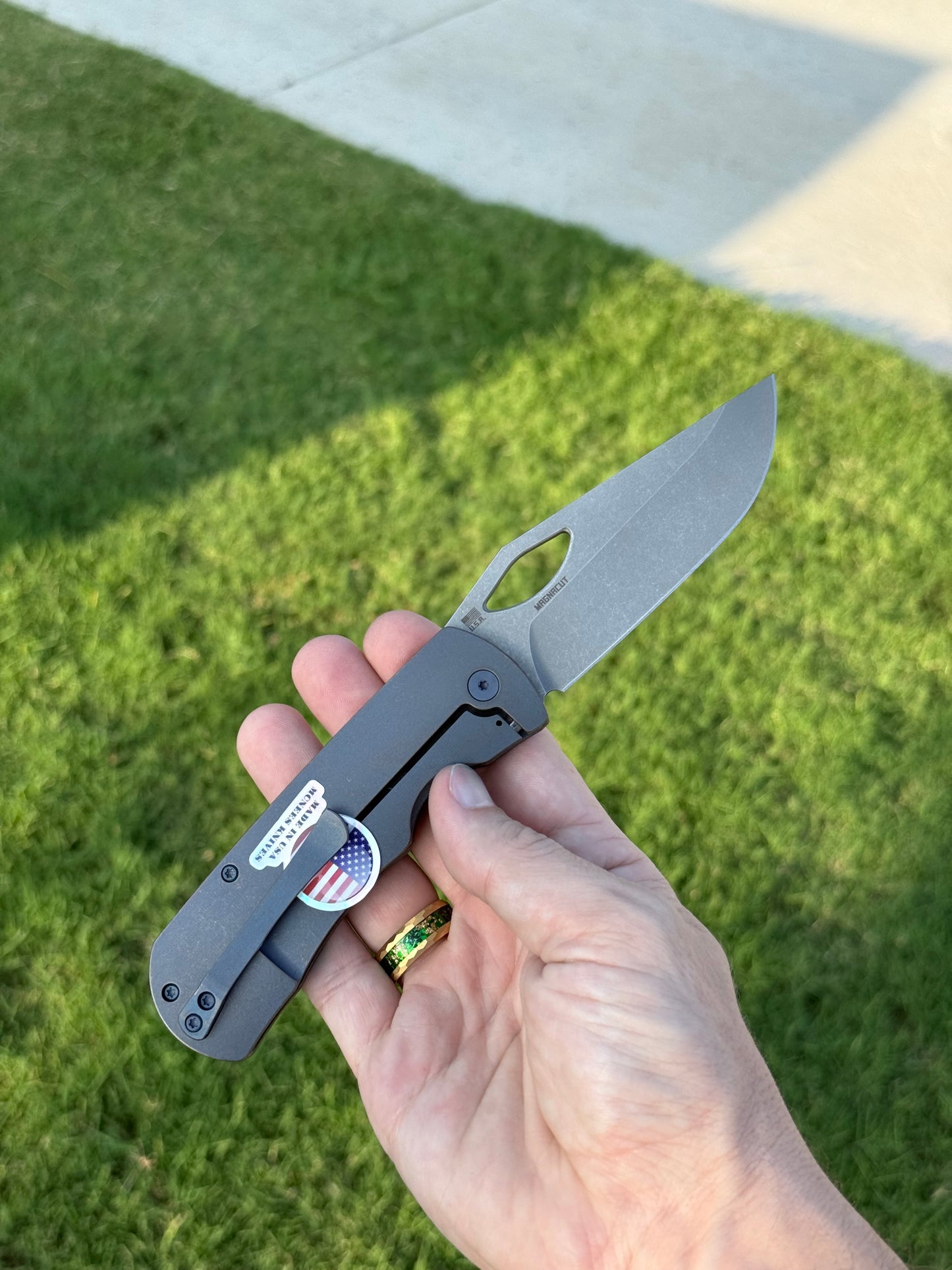 Dixon Folding Knife – Titanium Frame Lock, 3.75″ MagnaCut Blade, Made in USA