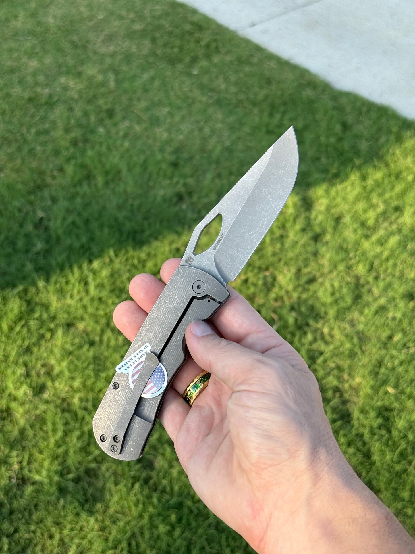 Dixon Folding Knife – Titanium Frame Lock, 3.75″ MagnaCut Blade, Made in USA