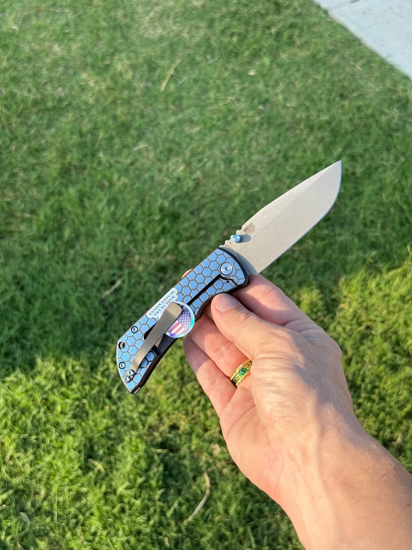 PM MAC2 3.5 - Drop Point Honeycomb Blk/Blu