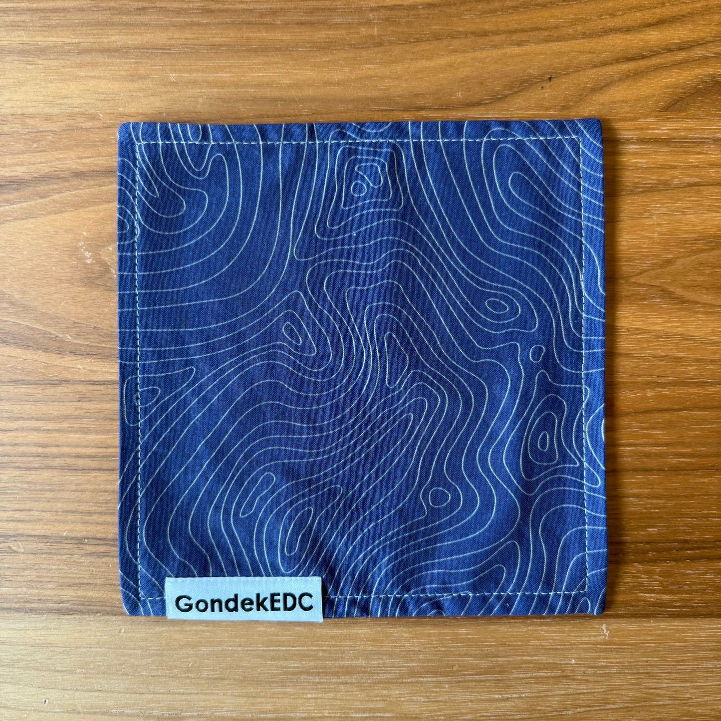 Topo Navy Hamilton Hank - 7x7 Cotton & Microfiber Handkerchief - Made in USA
