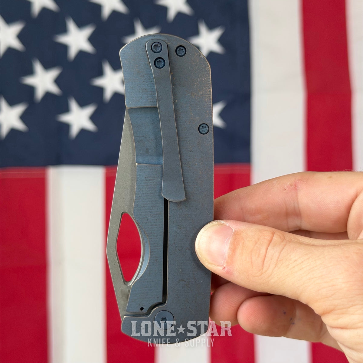 The Back Door: McNees Dixon - 3.75" MagnaCut, Blue Atomic Stonewash Finish - Made in USA (Trade In)