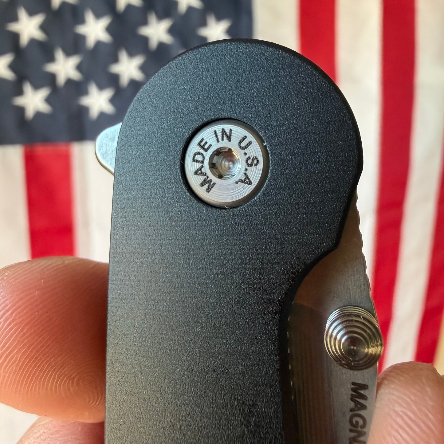 ABW Model 1 Knife – 3.25” MagnaCut Blade, Black Anodized Aluminum Handle, Liner Lock – Made in USA