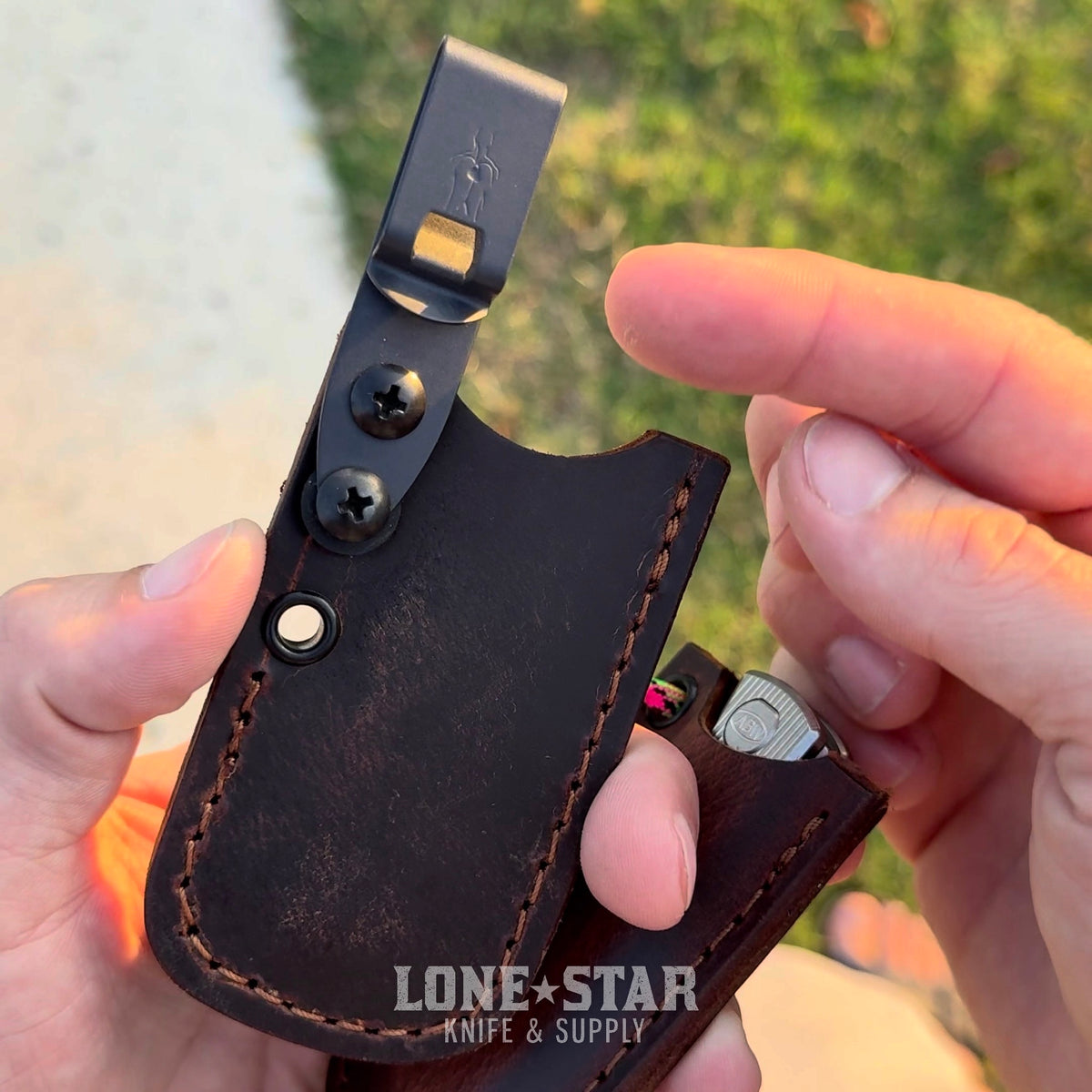 Badger Claw Outfitters Crazy Horse Clip Slip for American Blade Works Slip Joint - Made in USA (BCO-SLIP-CRAZY-HORSE-CLIP)