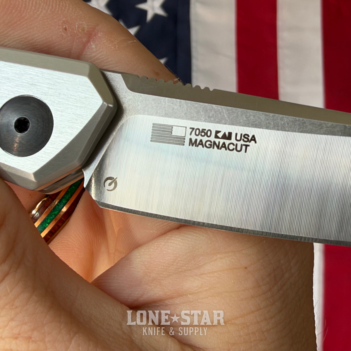 The Back Door: Kershaw Launch 20 Automatic - Raw Aluminum with Marbled Carbon Fiber, 3" CPM-MagnaCut Reverse Tanto - Made in USA (7050) (Trade In)