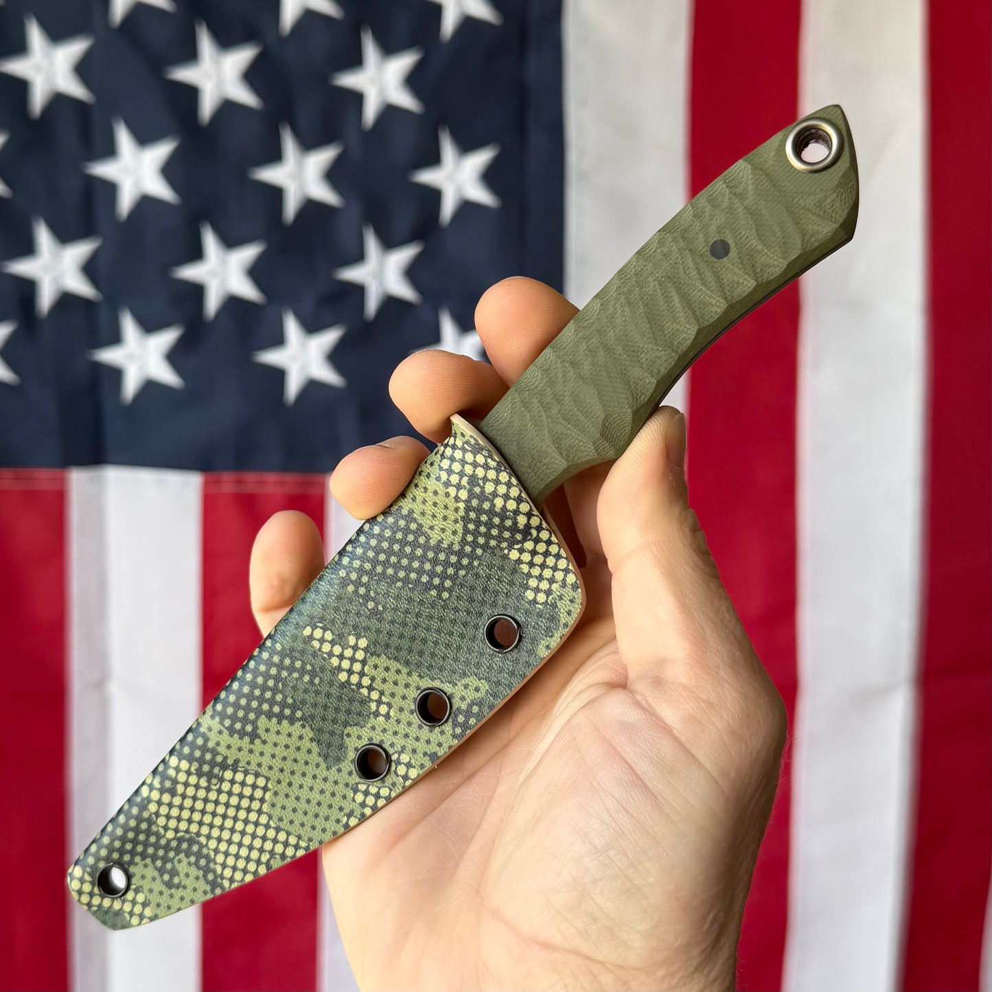 Maximus Knives Big Mamba 4" Fixed Blade – Rock Textured G10, 80CrV2, Sabre Grind Reverse Tanto – Made in USA (MK-BIGMAMBA)