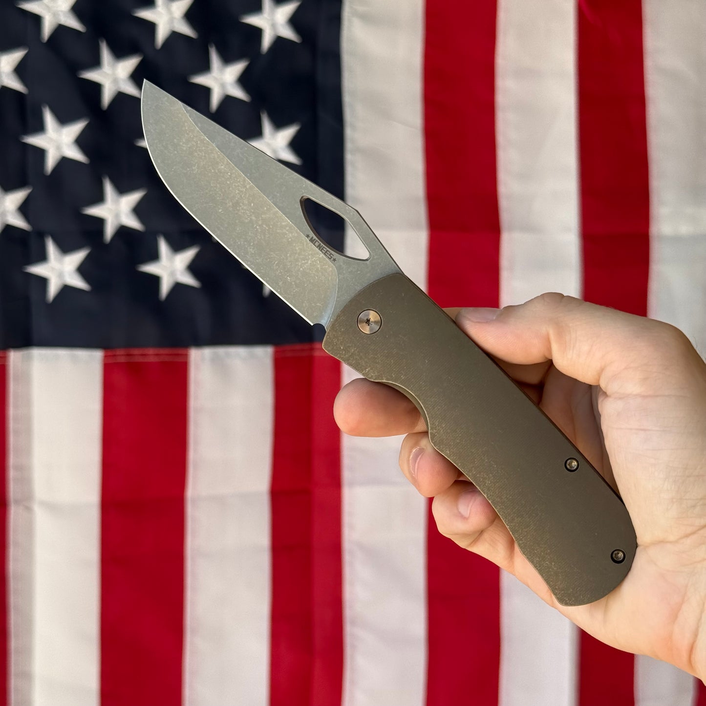 Dixon Folding Knife – Titanium Frame Lock, 3.75″ MagnaCut Blade, Made in USA