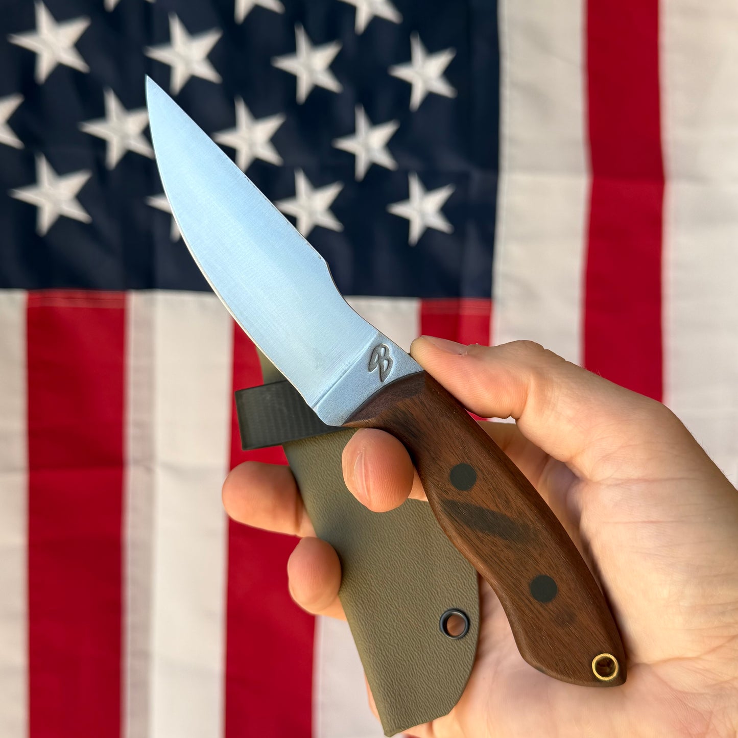 4B Outdoors Mini Reaper 3.75" Fixed Blade – 1095 High Carbon, Convex Grind, Kydex Scout Carry Sheath – Forged in Fire Champion – Made in USA