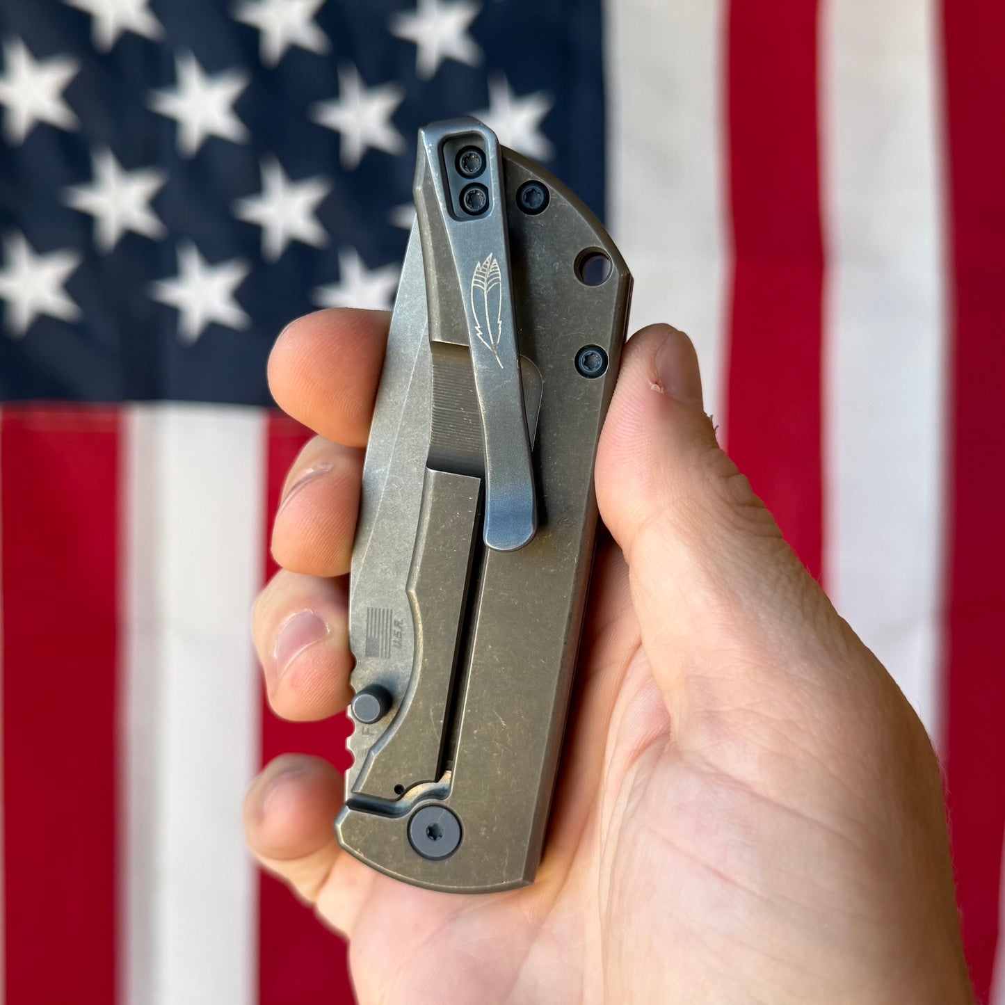 The Back Door: Used – McNees PM MAC2 3.5" Folder, MagnaCut, Timascus Inlay, Frame Lock – Made in USA