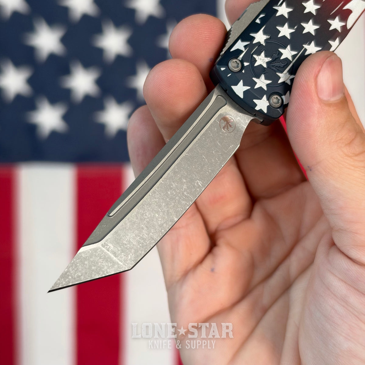 The Back Door: Microtech USA 250 UTX-85 Tanto Edge OTF - Apocalyptic M390MK - Made in USA (12334-10APS-4J250) (Return)