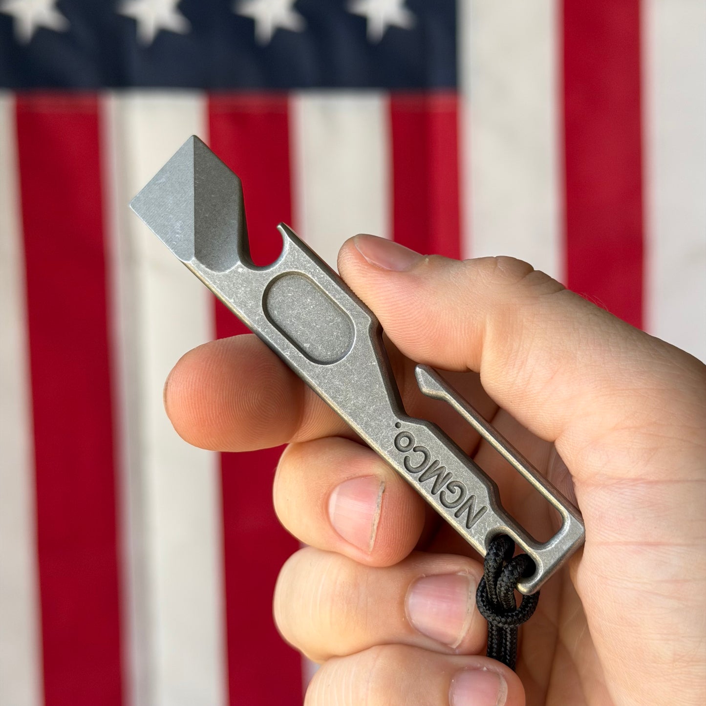 NGMCo. Chubby ATT 4" Titanium Prybar – 6Al4V, Machined and Stonewash Finish – Made in USA