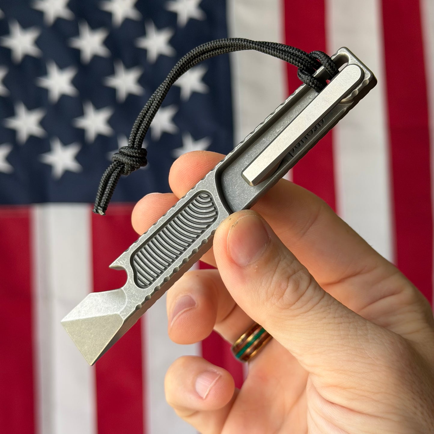NGMCo. Side Piece 2.0 FAFO Edition 4.81" Titanium Prybar – 6Al4V, FAFO Engraved, Extended Milling – Made in USA