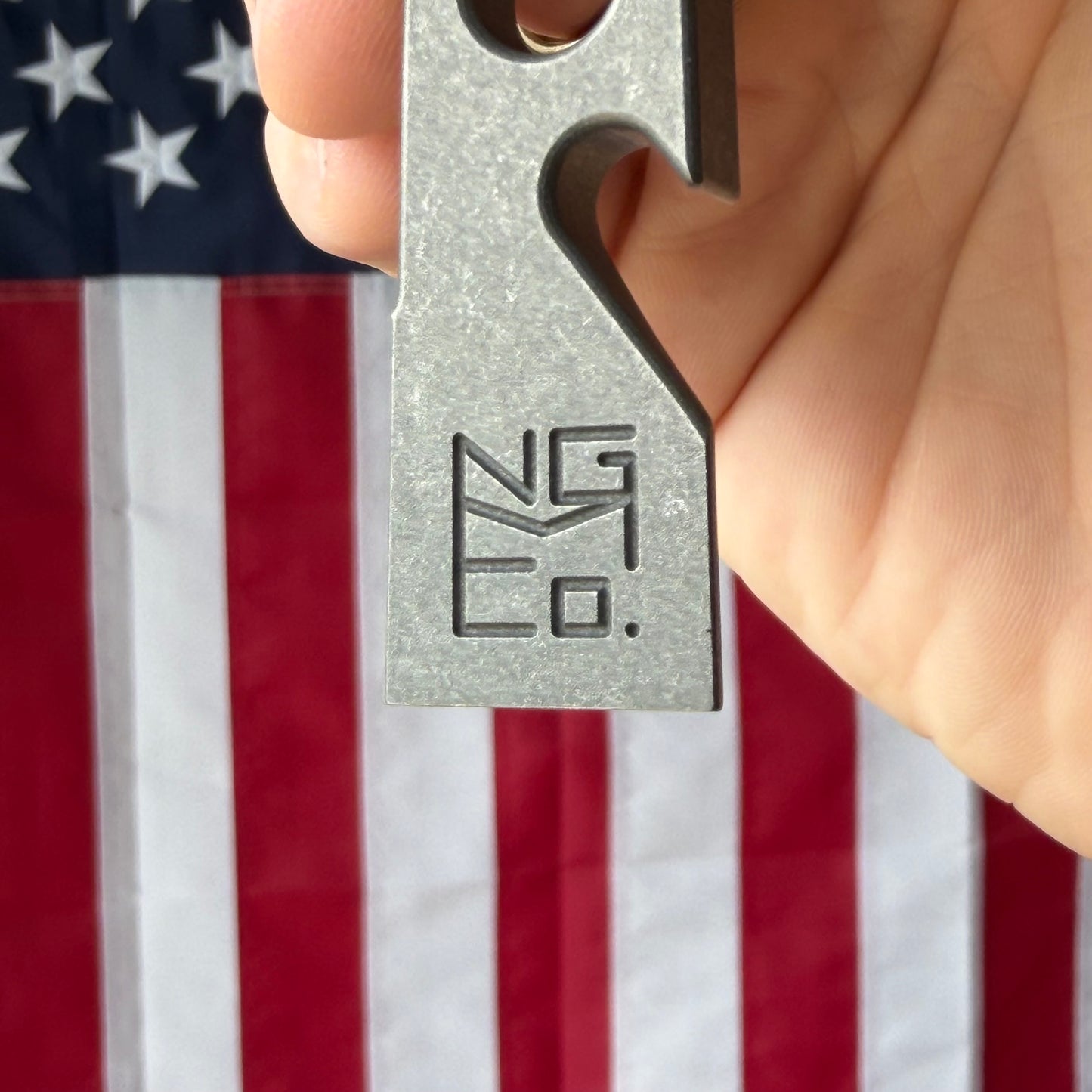 NGMCo. Side Piece 2.0 4.81" Titanium Prybar – 6Al4V, Pry, Scraper, Cap Lifter, 1/4" Wrench – Made in USA