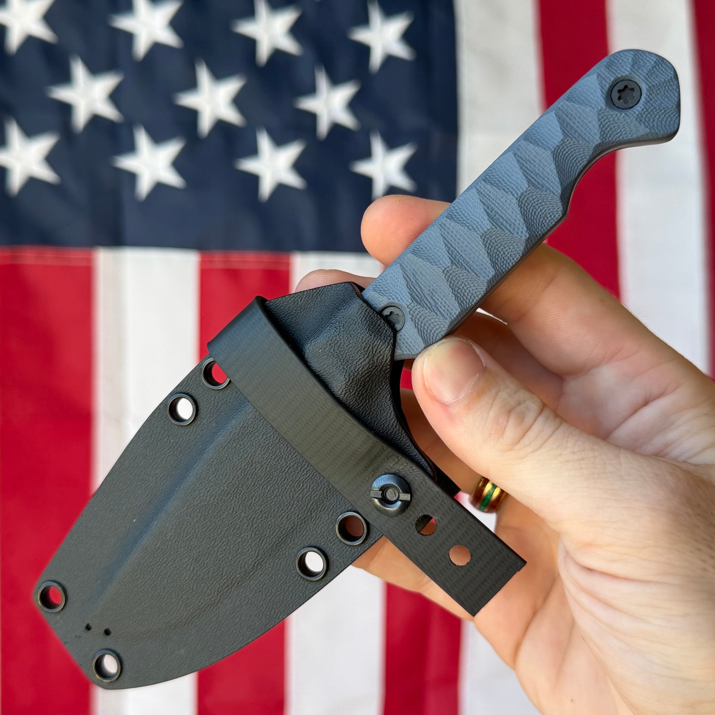Sojourner Nomad 3.5" Fixed Blade – Slate Blue G10, Black Hardware, CPM MagnaCut – Made in USA