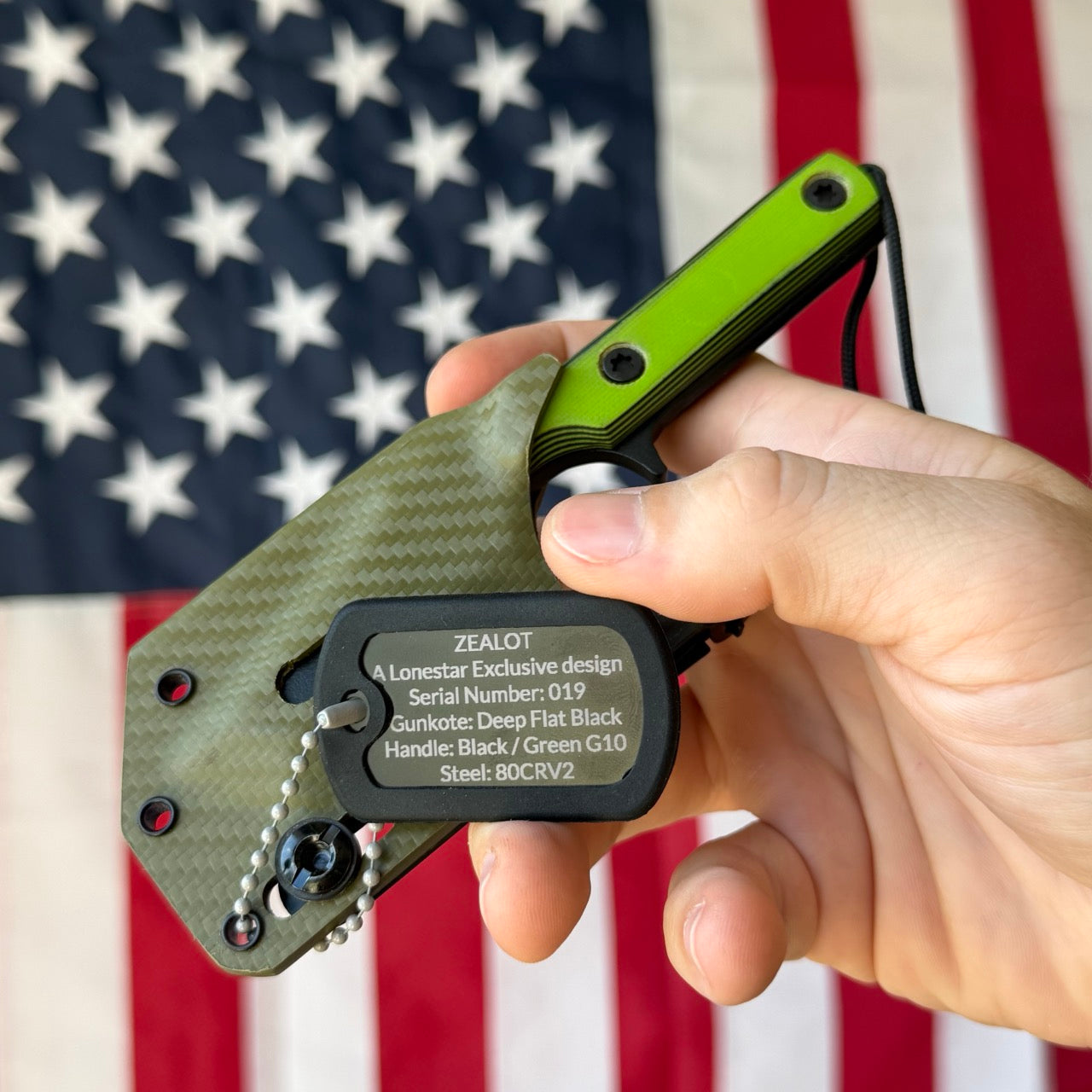 Severed Metal Works Zealot Fixed Blade – 2.5” Tanto Blade, 80CrV2 Steel, Micarta Scales – Made in USA