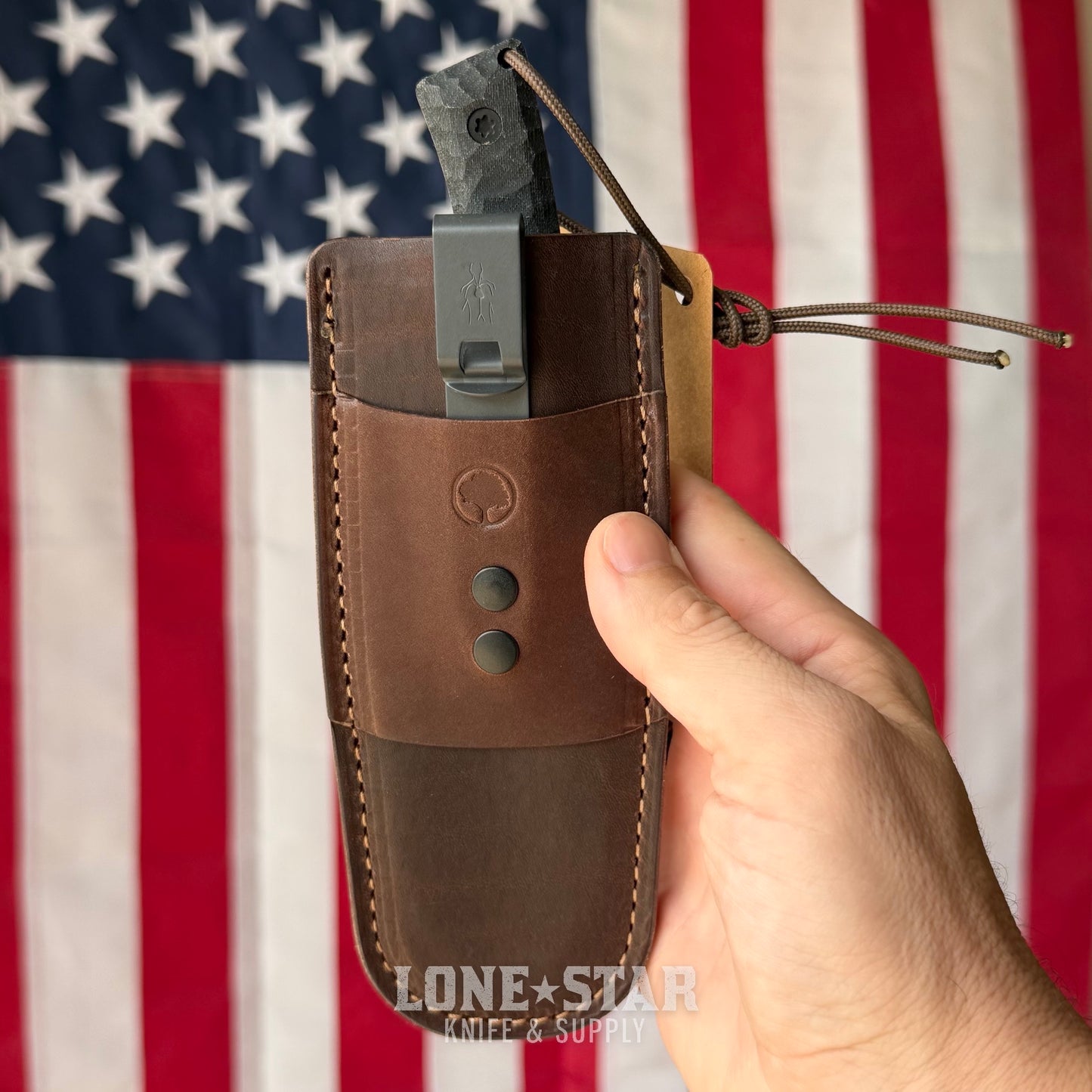 Townsend Knife Co. Big T 3.25" Fixed Blade - CPM 10V 65 HRC, Black Linen Micarta, Redeemed Sheath - Made in USA