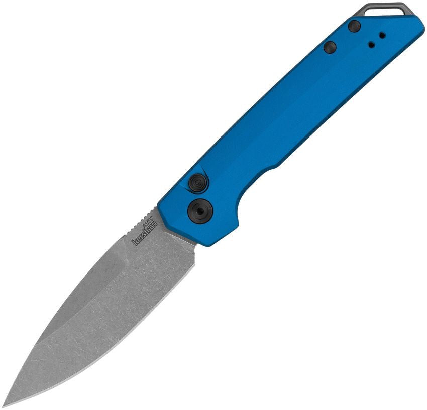Launch Iridium Blue Automatic – CPM MagnaCut Blade, Blue Aluminum Handle – Made in USA (KS7038BLU)