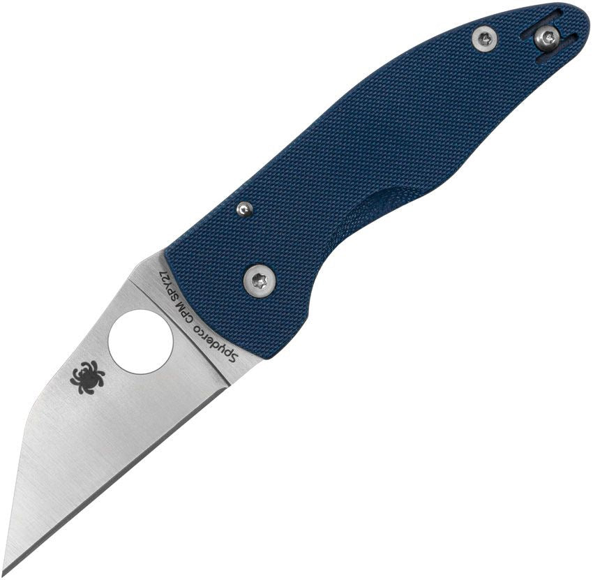 MicroJimbo Knife – Cobalt Blue G‑10 Handle, CPM SPY27 Wharncliffe Blade, Compression Lock – Made in USA (SC264GPCBL)