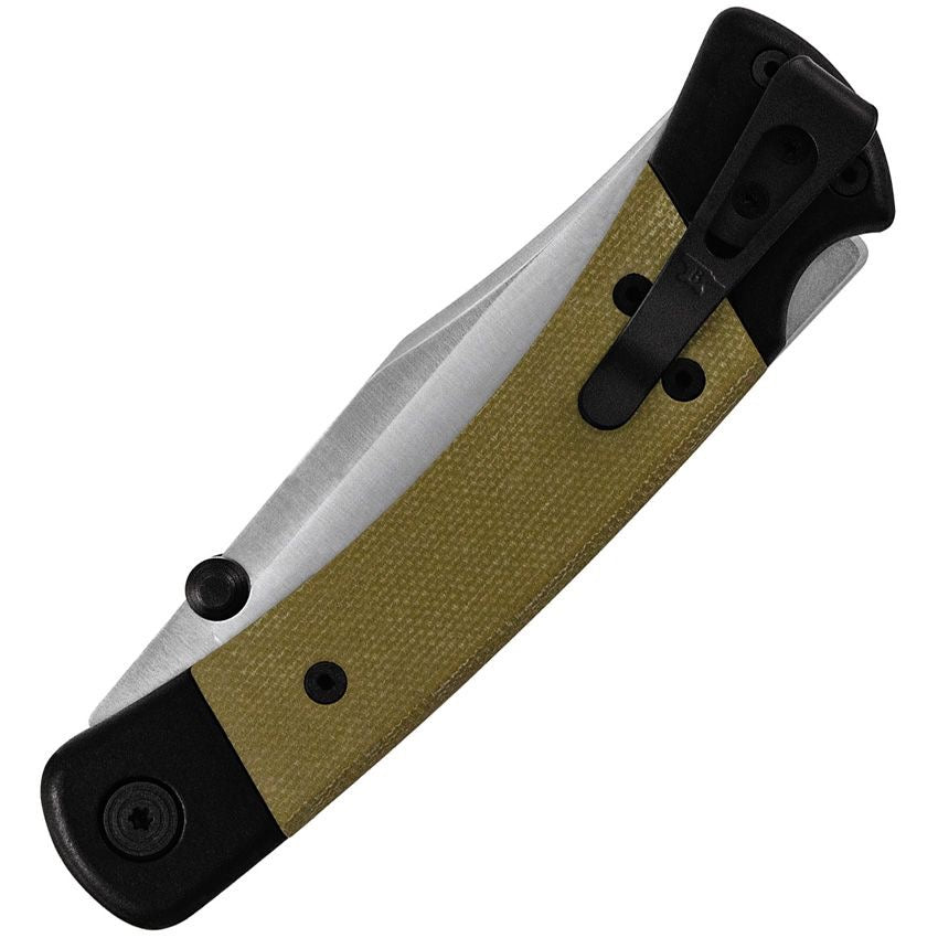 110 Hunter Sport Lockback Knife – CPM S30V Blade, Black Anodized Aluminum with Green Micarta Inlay – Made in USA (BU110GRS5)