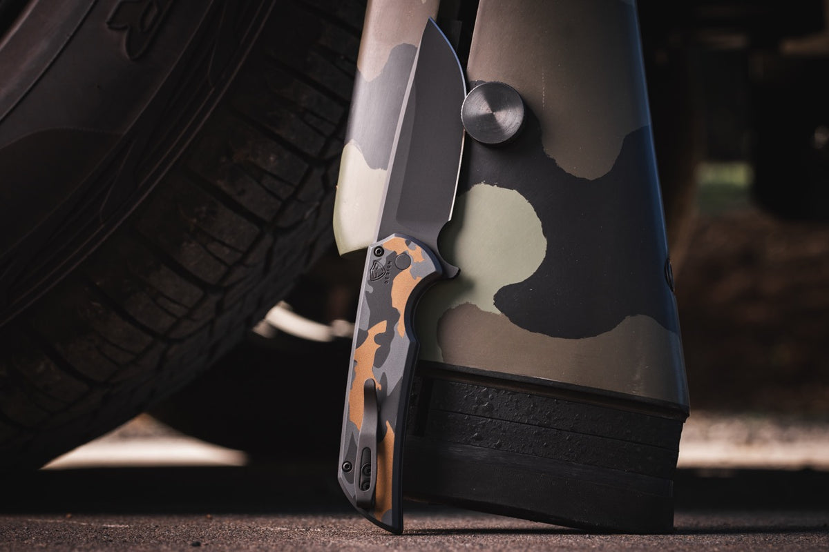 Pro-Tech Mordax, DLC Black MagnaCut, Deluxe Camo Cerakote Handle, CCKS Fall 2026 - Made in USA (CCKSF26.Mordax.2)