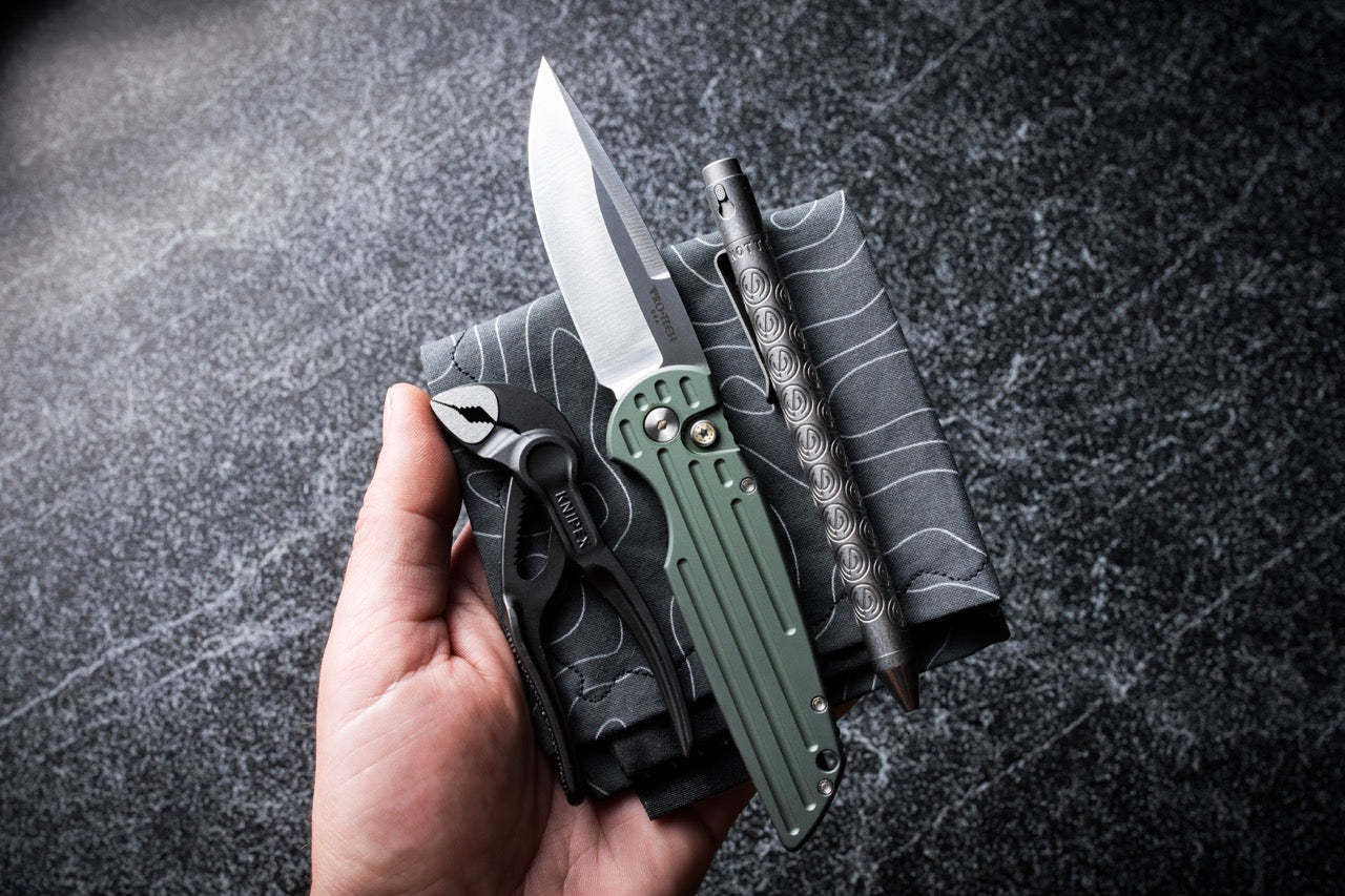 Pro-Tech Tactical Response 3 - BST26 Grooved Green / Stonewash 154-CM