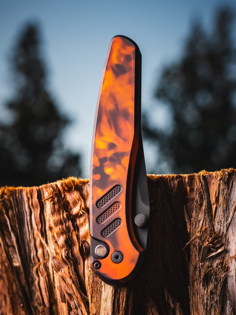 Pro-Tech Avalon - Del Fuego Aluminum, DLC CPM-MagnaCut Manual - Made in USA (PN1104-DF)