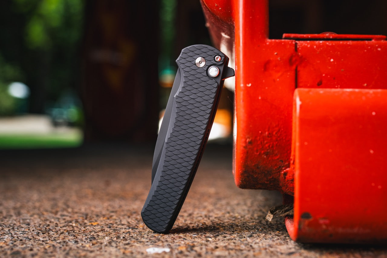 Pro-Tech Malibu Black Dragon Scale 3.3 inch Magnacut Wharncliffe Knife, Smoky Grey Blade – Made in USA (5336-LTD)