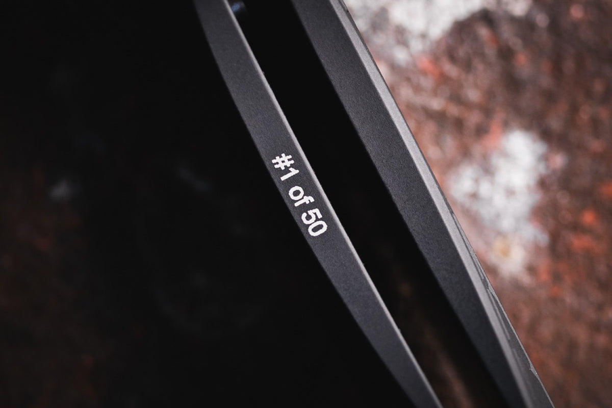 Pro-Tech Vero Synapse 2, 3.5" Smoky Grey MagnaCut, Black Herringbone Textured Aluminum, Serialized of 50, CCKS Fall 2026 - Made in USA (CCKSF26.VERO.1)