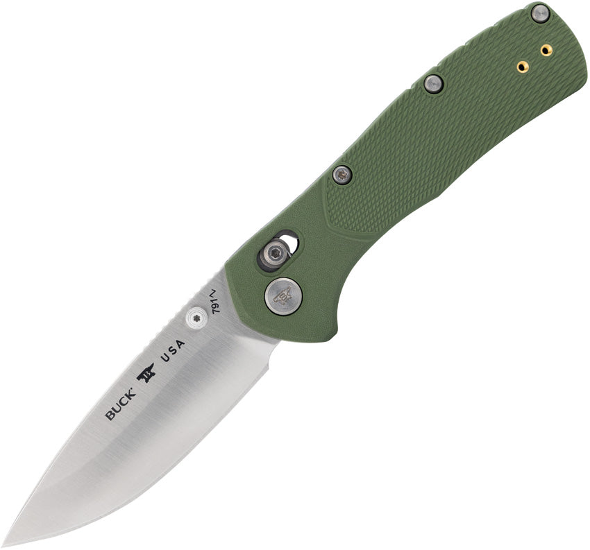 Buck Range Pro Crossbar Lock Knife, Green GFN Handle, 3.4″ 154CM Blade – Made in USA (BU791GRS1)