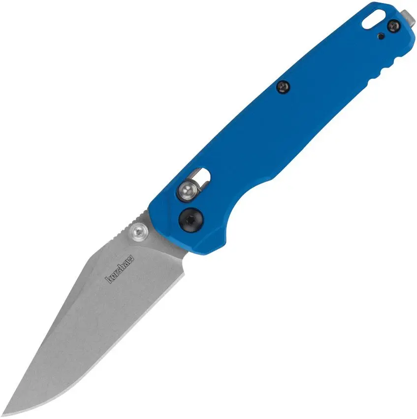 Kershaw Bel Air Clip Point DuraLock Blue Aluminum, 3.0″ Blade, Assisted Opening (KS6106BLU)