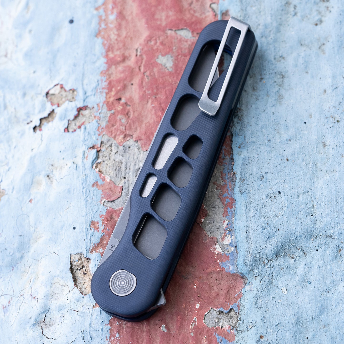 Rockwall Flipper – Skeletonized Edition (Blue Ano Slate / Stonewash / Blackwash) Made in USA