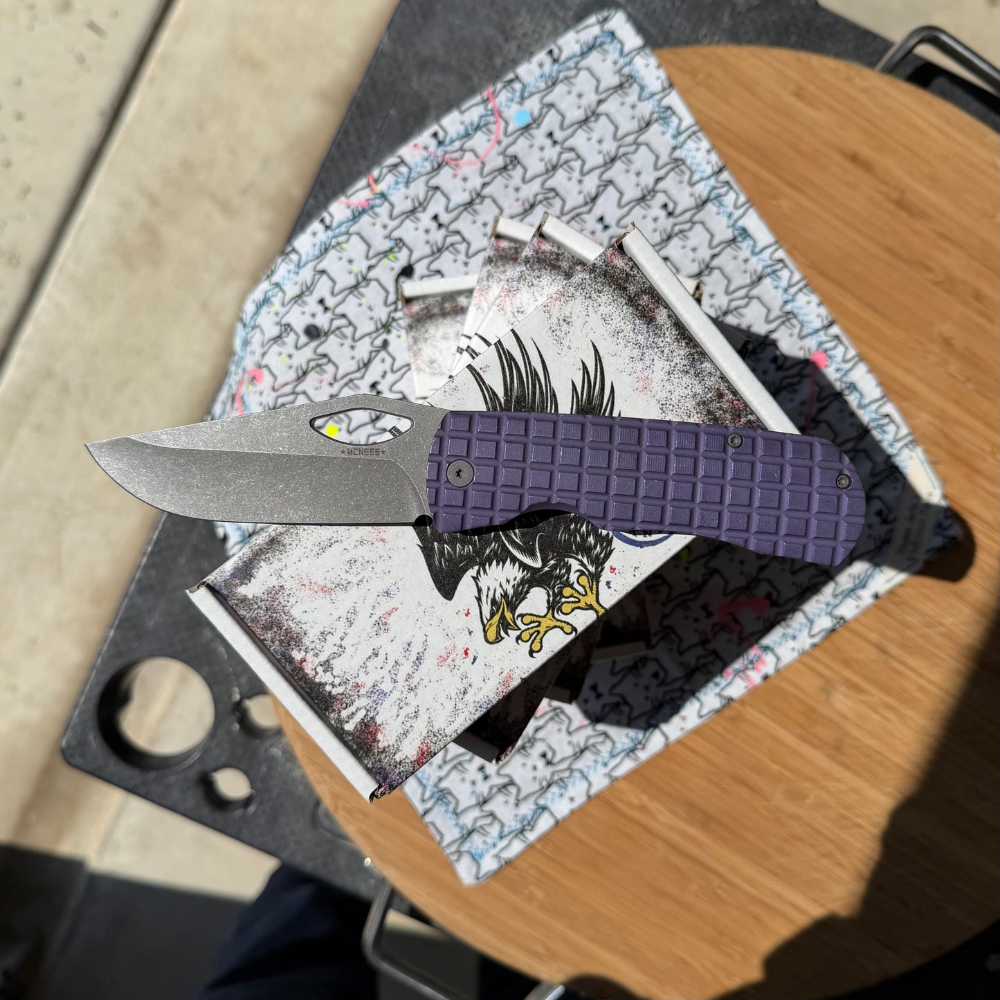 Frag Dixon Folding Knife – Titanium Frame Lock, 3.75″ MagnaCut Blade, Made in USA