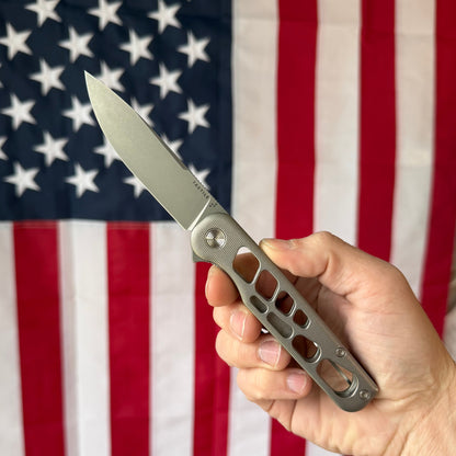 Rockwall V2 Flipper – Skeletonized Edition (Blue Ano Slate / Stonewash / Blackwash) Made in USA