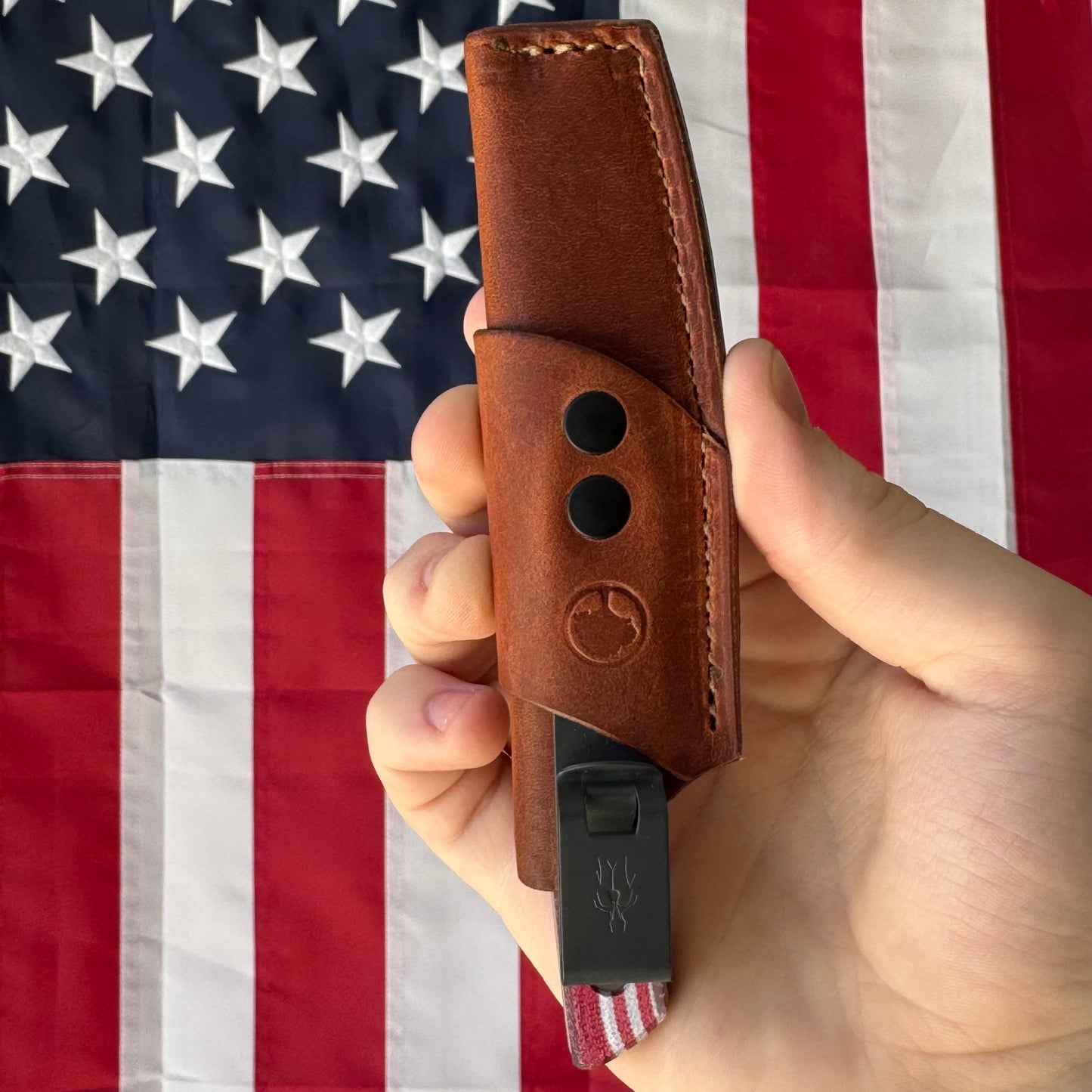 Lynch Blades USA 250 Swift Six 2.5" Fixed Blade – Patriotic G-Carta, MagnaCut Stonewash, Dual Sheath – Made in USA
