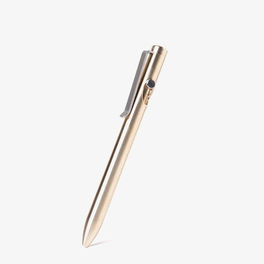 Tactile Turn Bolt Action Pen, Solid Bronze, Short 5.1" - Made in USA (TT-BA-BRONZE-SH)