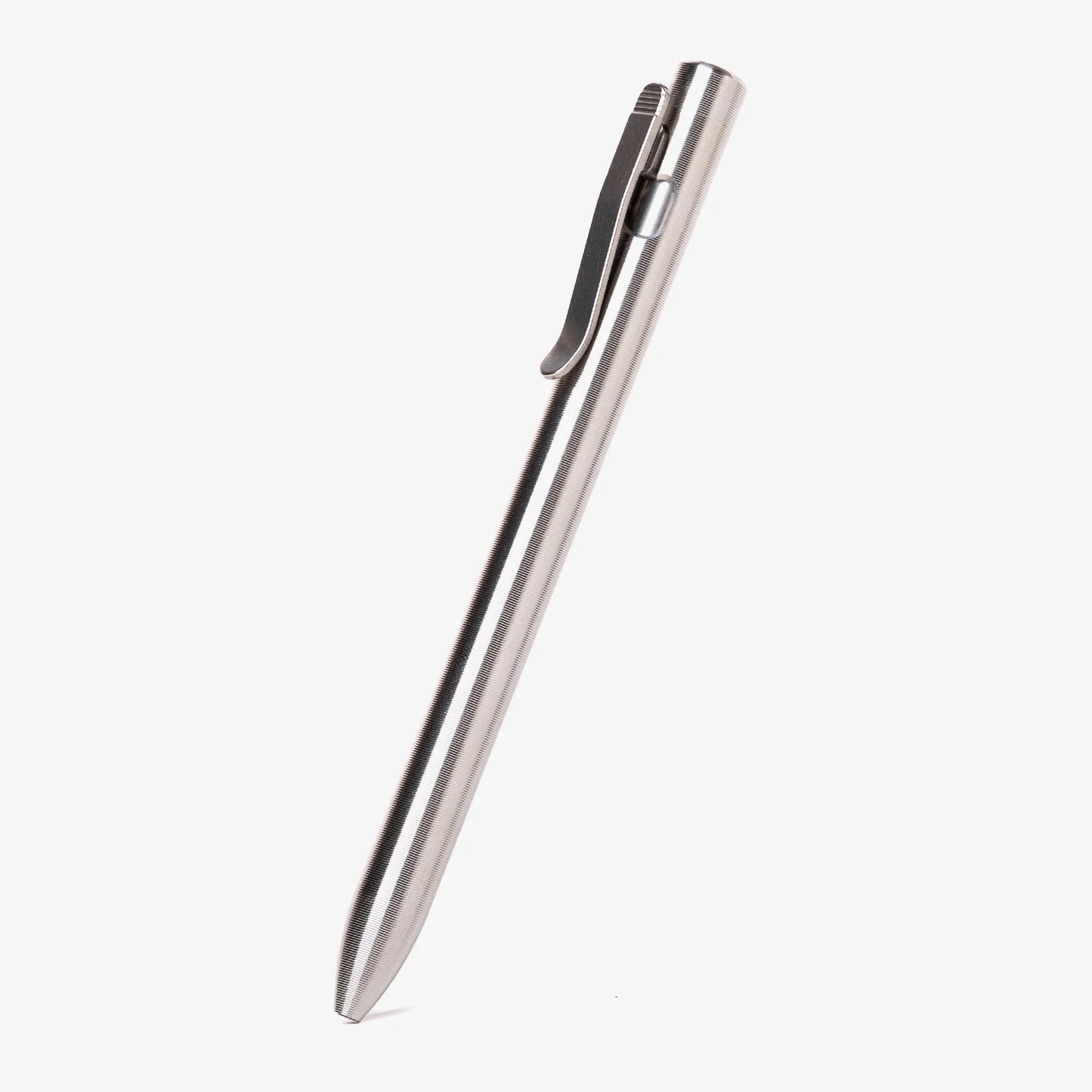 Tactile Turn Clip Action Pen 5.6" – Machined Titanium, Clip-Actuated Bolt Action – Made in USA (10-CA1-TTM-TTM)